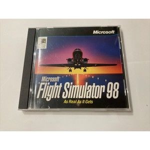 Microsoft Flight Simulator 98 (PC, 1997) CD & Case NEAR MINT NM Actual Photos